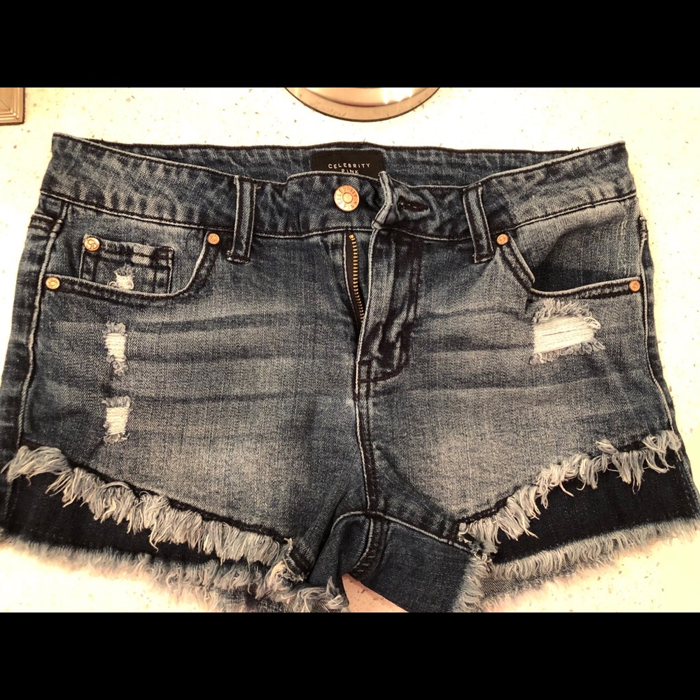 Celebrity pink cut off shorts